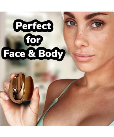 Rose Gold Foundation Brush for Flawless Cosmetic Application - Dome Shaped Kabuki Brush for Blush, Bronzer, Highlighter - Perfect for Liquid, Powder, Cream Makeup - Streak-Free Finish - Rose Gold Mirror Finish (1pc) - Buy Online on GoSupps.com