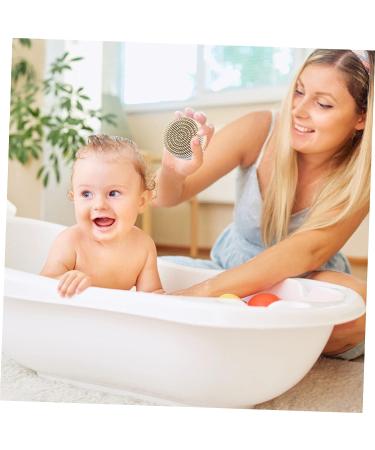 Minkissy Silicone Massage Brush Scalp Scrubber for Babies and Children - Grey | Shower Head Body Scrubber and Shampoo Brush | 8.5X8X7.5CM - Buy Online on GoSupps.com