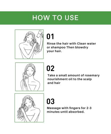 2stk Rosemary Oil for Hair Growth - Natural Hair Growth Oil for Men & Women Nourishes Scalp & Reduces Hair Loss - 60ml - Buy Online on GoSupps.com