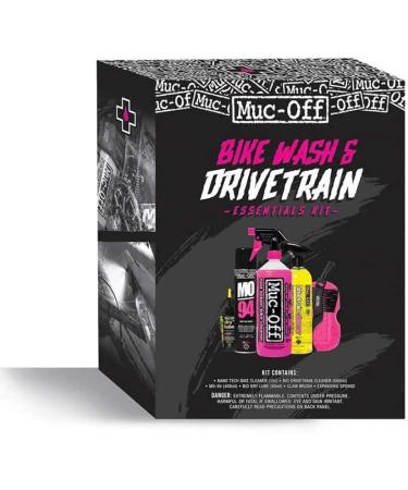 Muc-Off Bike Wash & Drivetrain Essentials Kit - Clean, Protect, and Lube Your Bicycle Drivetrain with Bike Cleaner and Lube - Buy Online on GoSupps.com