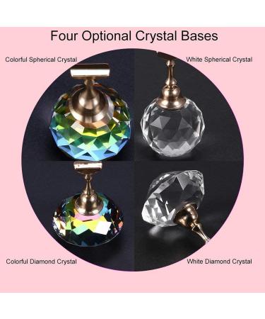 Magnetic Nail Tip Exercise Stand - 4 Types Basic Alloy Holder | Nail Art Display & Manicure Tool | Easy Installation for White Diamond Crystal - Buy Online on GoSupps.com