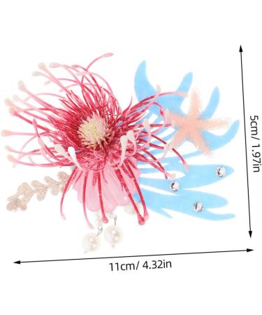 Beatifufu Flower Hairpin Ocean Hair Styling Clip Beach Starfish Hairpin Tropical Hair Barrettes Seashell Hair Clip Mermaid Hair Clips for Tropical Flower Hair Clip Fabric - Buy Online on GoSupps.com