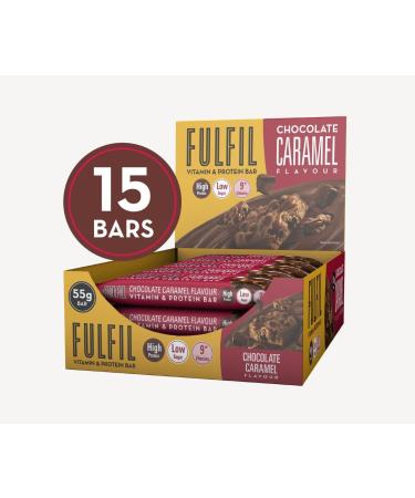Fulfil Nutrition - Vitamin & Protein Bar - Chocolat Caramel - Lot de 15 - Buy Online on GoSupps.com