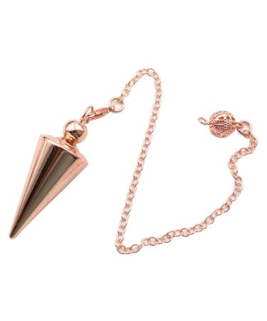 Hahhhha copper pendulum for fortunnies spiritual point Reiki copper cone trailer fortification healing dowsing pendulum metal metal pendulum spiritual lace pendulum rose gold