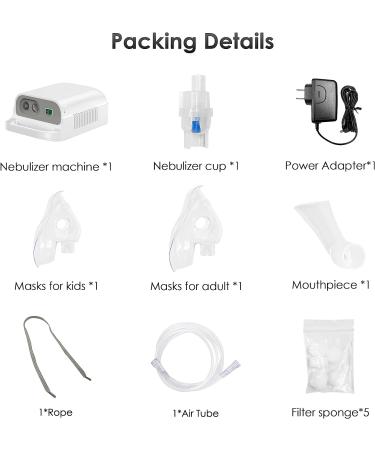 Nebulizer Machine for Adults & Kids with 3 Sizes Mask | Portable Steam Inhaler Compressor - Full Accessory Kit Included - Buy Online on GoSupps.com