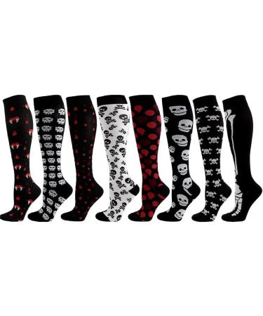 GIVBRO Compression Socks for Men & Women | Knee High Halloween Costume Socks for Party & Dress Up - Buy Online on GoSupps.com
