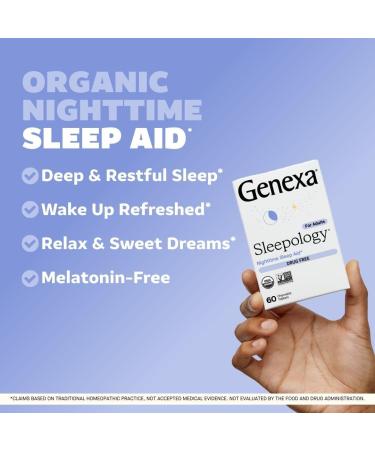 Genexa Sleepology Nighttime Sleep Aid - 180 Tablets (3pk) | Fall Asleep, Wake Up Refreshed | Certified Organic & Non-GMO | Physician Formulated | Homeopathic 60 Count (Pack of 3) - Buy Online on GoSupps.com