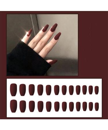 dijiusidy 1 Set Press on Nails Medium Extension Long Matte Fingernails Fashion Decals Full Cover Ballerina Salon DIY Manicure Kit Type 1 - Buy Online on GoSupps.com