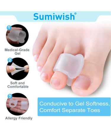 Sumiwish Bunion Corrector Toe Spacer Gel Separators - 5 Pairs/10 PCS Clear - Pain Relief & Overlapping Toe Correction - Buy Online on GoSupps.com