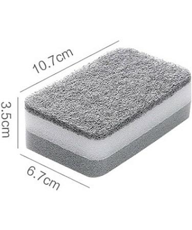 10PCS Gray Double-Sided Cleaning Sponge Household Cleaning Supplies Scouring Pad Restaurant Dropshipping Scrub Cloth - Buy Online on GoSupps.com