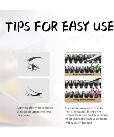 D.I.Y. Eyelash Extension Kit - 200pcs Individual Lash Clusters, D Curl Volume Cluster Lashes with Bond, Seal, Tweezers - Home Application | 80D Kit - Buy Online on GoSupps.com