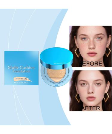 Cushion Foundation - Long-lasting artificial foundation Cushion Air Foundation | Matte corrective air cushion covers | Lightweight beauty cosmetic supplies for girlfriend wife or child - Buy Online on GoSupps.com