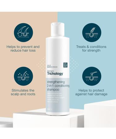 Stemgro Trichology Men's Hair Loss Shampoo & Conditioner 2-in-1 300ml - Natural Hair Growth Treatment with Caffeine & Biotin - Clinically Proven - 1 Pack - Buy Online on GoSupps.com