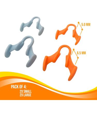 Nasal Dilators for Snoring - Anti Snore Nose Breathing Aids - 4-Pack, 2 Small & 2 Medium - by Mobi Lock - Buy Online on GoSupps.com