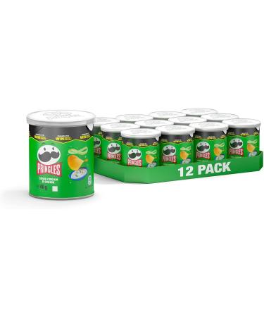 Pringles Sour cream & onion Pop & Go Crisps 12 x 40g - Buy Online on GoSupps.com
