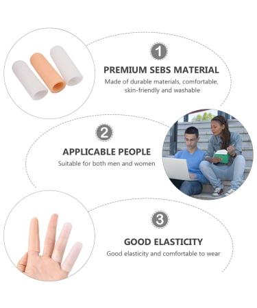 4 Pairs Finger Cots - Rubber Finger Protectors for Men & Women | Thumb Guards & Finger Support Sleeves - Buy Online on GoSupps.com