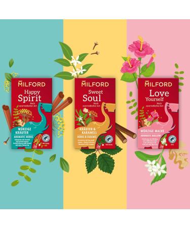 Milford Love Yourself Spicy Mallow Tea | Ayurvedic Fruit Tea with Hibiscus & Liquorice | 20 Tea Bags | International Shipping - Buy Online on GoSupps.com