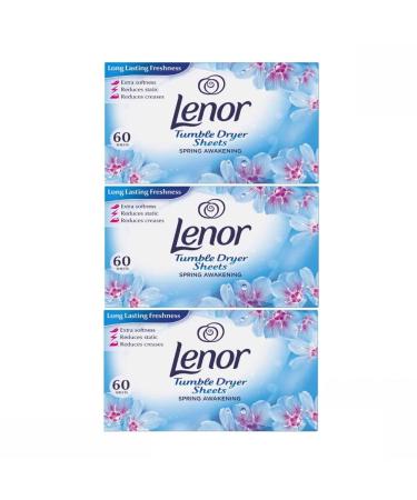 3 x 167g Spring Awakening Tumble Dryer Sheets (Total 180 sheets)