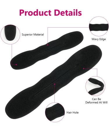 URAQT 4 Pcs Hair Bun Maker Set with 10 Hair Pins - Easy French Hairstyle Doughnut Styling Tool for Girls and Women - Buy Online on GoSupps.com