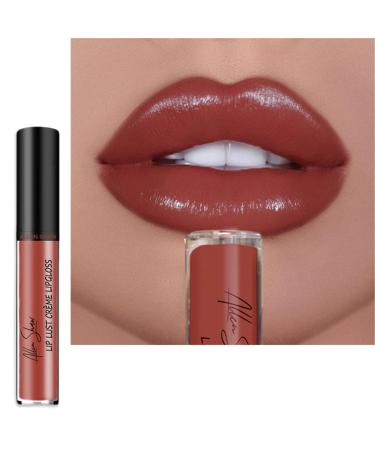 JKMXBX Allen Shaw Lip Lust Creme Lip Gloss Waterproof 12 Color Long Lasting Lip Gloss (12)