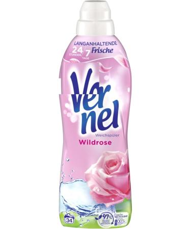 Vernel Wild Rose Fabric Softener | Value Pack of 2 x 34 Wash Loads each | Ultra Concentrated - Buy Online on GoSupps.com