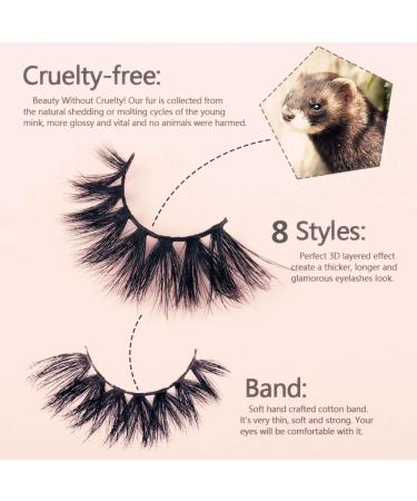 U-Hotmi 5D Mink Eyelashes Wholesale - 20 Pairs of Dramatic 25mm False Eyelashes - Bulk Makeup Lashes - 8 Styles Available - Buy Online on GoSupps.com