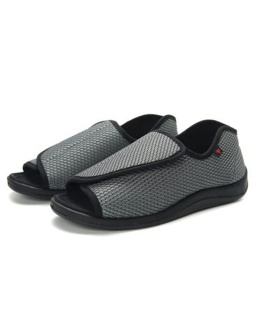 KXSM Womens Swollen Feet Slippers Diabetic Shoes Comfort Wide Elderly Shoes Comfort Rubber Adjustable Orthopaedic Shoes Anti Slip Open Toe Sandals Breathable Diabetic Feet Slipper Arthritic Gray 39 39 Gray