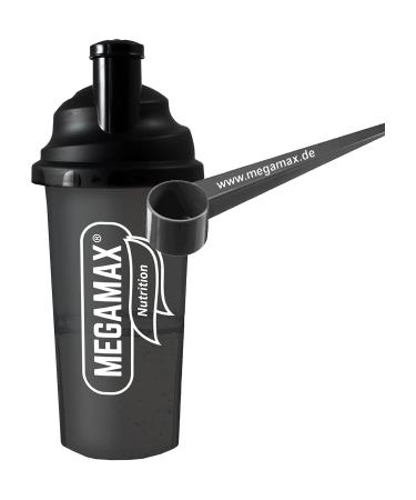 Megamax Shaker black 700 ml BPA free and dosing spoon protein protein mixer shakes |Drinking bottle for protein shakes and for strength training bodybuilding |Mix cup with screw cap