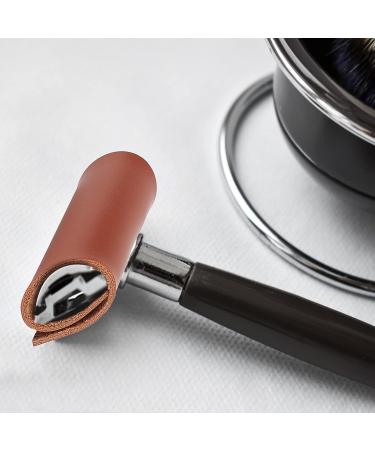 Amijoux Leather Razor Plane Cover | Double Edge Safety Razor Blade Guard & Travel Sheath | Essential Accessories for Safe Shaving - Buy Online on GoSupps.com