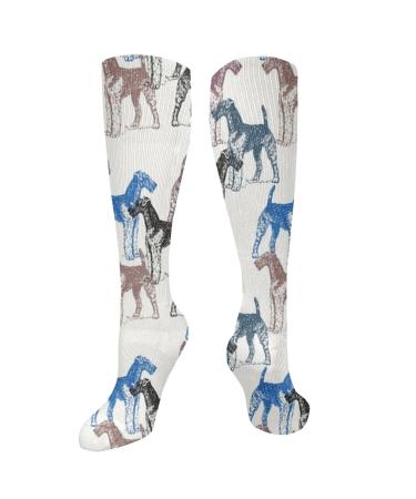 Airedale Terriers compression socks for women and men circulation 15-20 mmHg is the best support for sporty running cycling