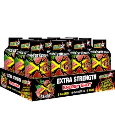 Stacker2 Extra Strength Energy Shot Berry Flavor 2oz. 12 Pak