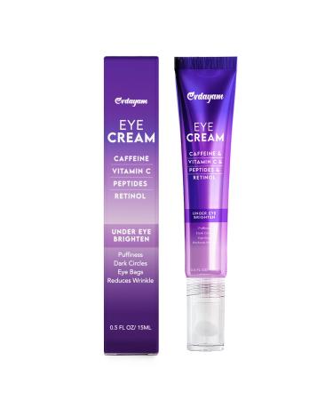 Caffeine Eye Cream- Under Eye Brightener Retinol Eye Cream For Dark Circles Puffiness Wrinkles- puffy eyes treatment for women (15g)