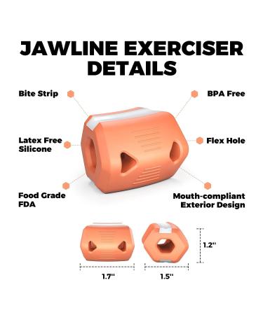 Gray 45lb Jaw Exerciser for Sculpting Jawline and Tone Face & Neck | Facial Exerciser for Men & Women - Buy Online on GoSupps.com