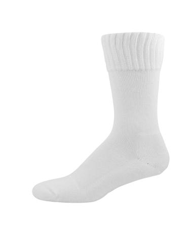 FootSmart Diabetic Extra-Roomy Crew Socks M5-7.5/W5-8.5 White