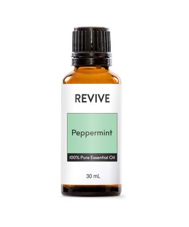 Peppermint Essential Oil 30mL by Revive Essential Oils - 100% Pure Therapeutic Grade for Diffuser Humidifier Massage Aromatherapy Skin & Hair Care Peppermint 1.01 Fl Oz (Pack of 1)