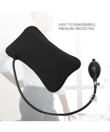 EQULUP Inflatable Lumbar Pillow | Self-Inflating Back Support | Adjustable Travel & Office Pillows | Perfect for Car & Travel - Black - Buy Online on GoSupps.com