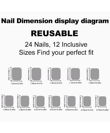 Purple Press on Nails Square Fake Nails Short Acrylic Nails Glossy False Nails with Glue Simple Artificial Finger Manicure for Women and Girls 24pcs 3 - Buy Online on GoSupps.com