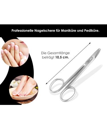 Extra Sharp Stainless Steel Nail & Skin Scissors - Manicure & Pedicure Tools for Men & Women | Rust-Free Long Nail Shavers - Buy Online on GoSupps.com