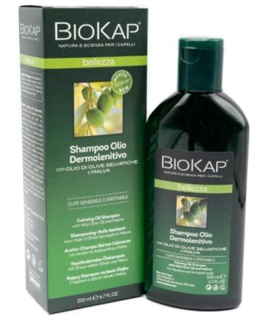 BIOKAP Dermolenitive oil shampoo with Selvatiques olive oil and Malva - Biokap 200 ml.