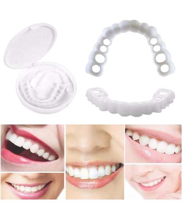 Care Spring Veneer Teeth 2 Pairs False Teeth Veneer Snap in Teeth Instant Perfect Smile Teeth Top and Bottom Dental Veneers Dentures Men and Women Teeth Whitening Kit - Buy Online on GoSupps.com