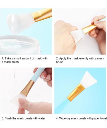 Makeup Facial Mud Masks Even Applicator Soft Head Face Mask Brush Soft Silicone Clay Mask Applicator for Foundation Cream Lotion Face Mask Beauty Toolfor Beauty Salon Home Use Blue - Buy Online on GoSupps.com