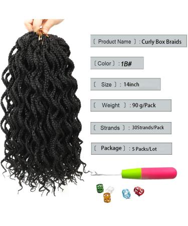 Goddess Box Braids Crochet Hair 14 Inch - 5 Packs Wavy Crochet Extensions for Black Women - Buy Online on GoSupps.com