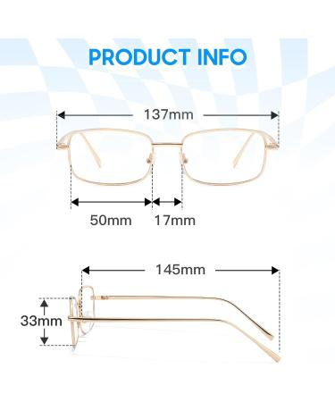 Siphew Blue Light Filter Glasses - Unisex Anti-Blue Light Glasses for PC Gaming | Stylish Gold Design - Buy Online on GoSupps.com