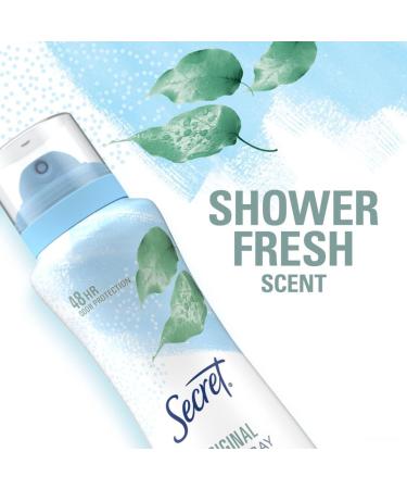 Secret Dry Spray Antiperspirant Deodorant for Women 48hr Weightless Sweat & Odor Protection Gentle on Skin Shower Fresh Scent 4.1 oz (Pack of 3) Shower Fresh 4.1 Ounce (Pack of 3) - Buy Online on GoSupps.com