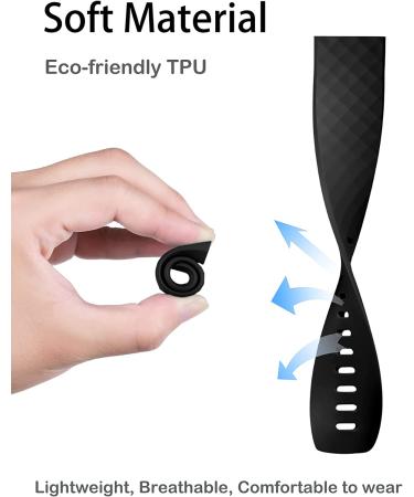 Waterproof Replacement Hamile Band for Fitbit Charge 4/3/3 SE - Large Black Fitness Sport Strap for Women & Men - Buy Online on GoSupps.com
