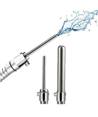 Axcroo stainless steel Analdschusche vaginaldusche SM enema anal rinse nozzle vaginal intimate shower enema syringe for them and her anal cleaning enema irrigator enema intimate cleaning for men (b)
