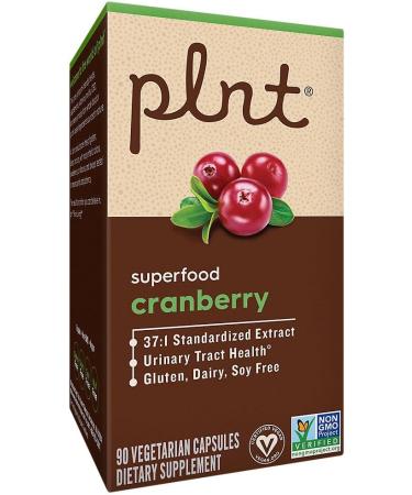 plnt Cranberry a Superfood for Urinary Tract Health a 37:1 Standardized Extract (90 Vegetarian Capsules) - Buy Online on GoSupps.com