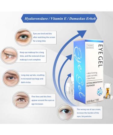 Hyaluron Eye Care Cream | Anti-Aging Eye Treatment for Wrinkles Puffiness & Tear Bags - Buy Online on GoSupps.com