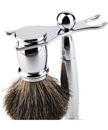 Stylish Stainless Steel Razor Holder for Men - 17cm Practical Shaving Brush Stand | Perfect Gift for Home & Travel - Buy Online on GoSupps.com