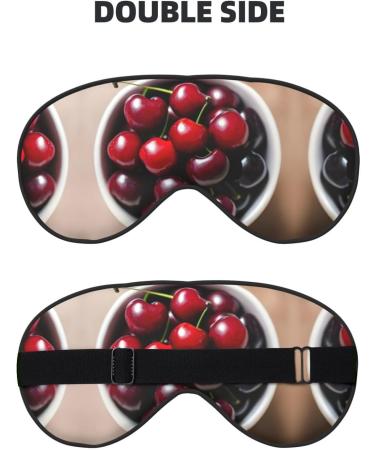 SSIMOO Fresh Cherry Sleep Mask - Adjustable Breathable & Fashionable Eye Mask for Comfortable Sleep - International Shipping Available - Buy Online on GoSupps.com